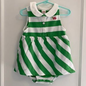 18-24 *vintage* Gymboree striped turtle tennis dress new old stock too cute